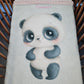 Couverture Plaid Bébé Panda Gris | 70cm x 95cm | Couleur minky au choix
