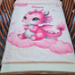 Couverture Plaid Dragon Rose | 70cm x 95cm | Couleur minky au choix