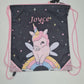 Sac de gym | Sac à chaussures Enfant 38cm | Licorne Arc-En-Ciel