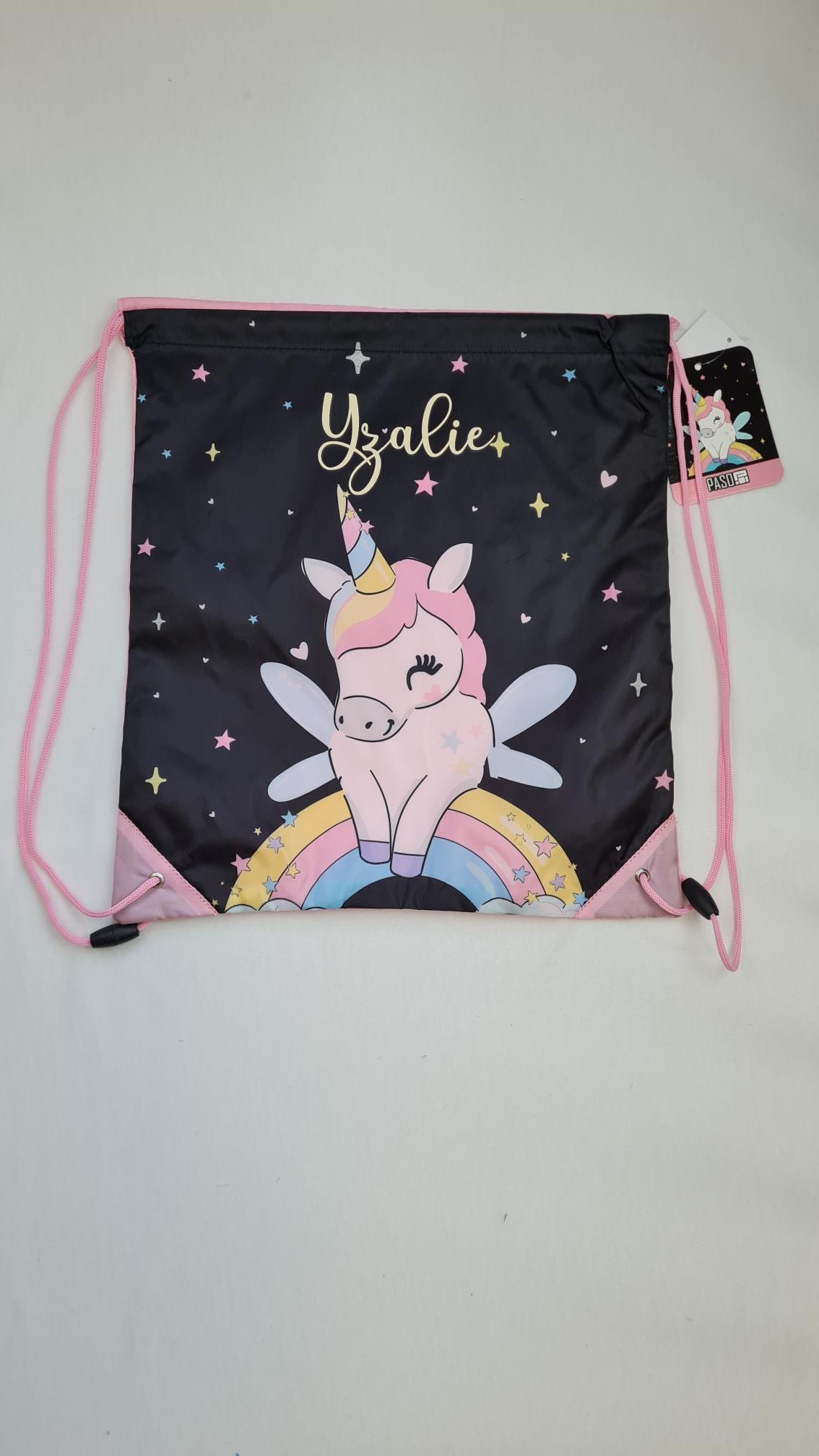 Sac de gym | Sac à chaussures Enfant 38cm | Licorne Arc-En-Ciel