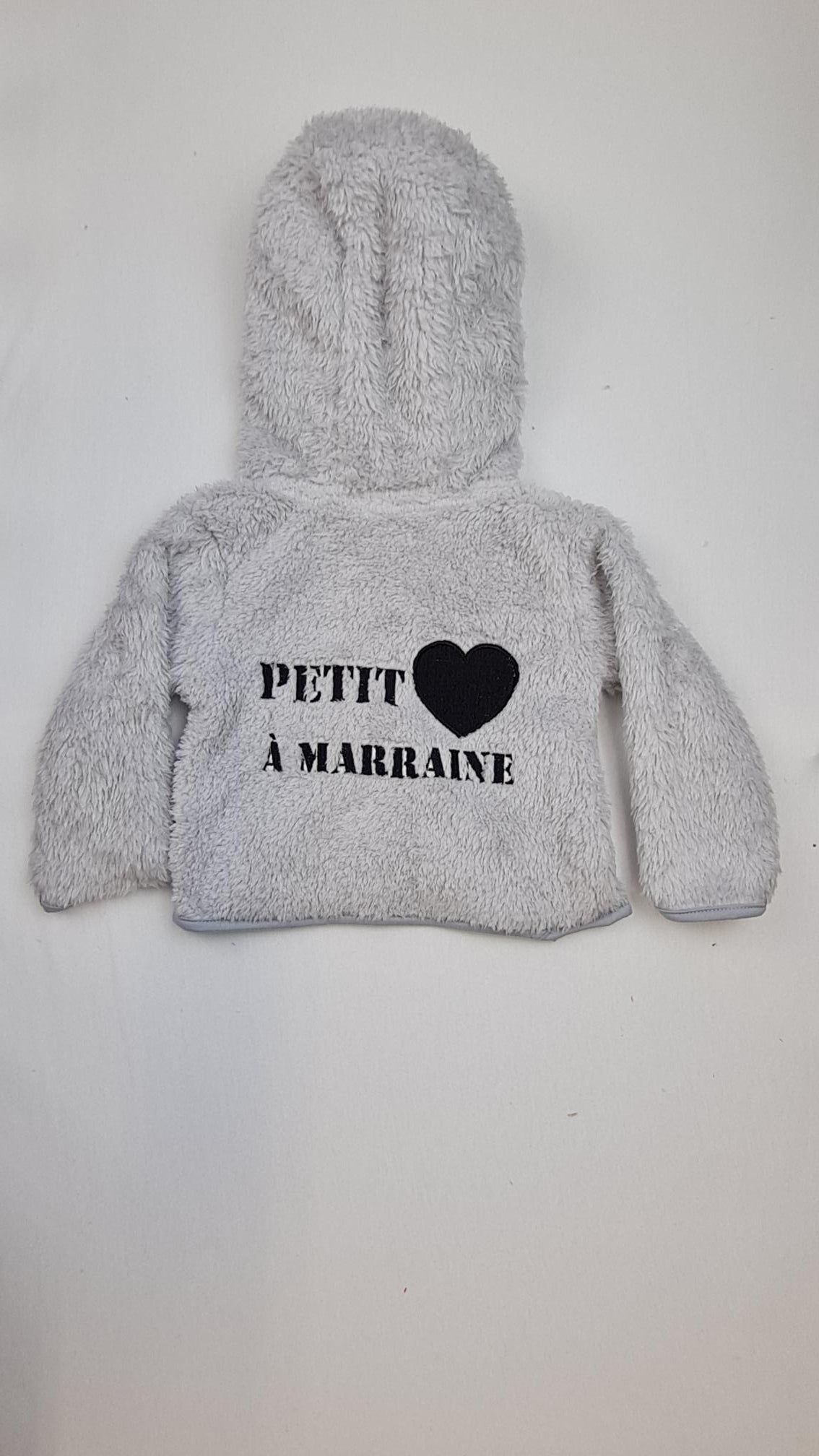 Veste Polaire Enfant -Gris- | Message Brodé | De 6 à 18 mois