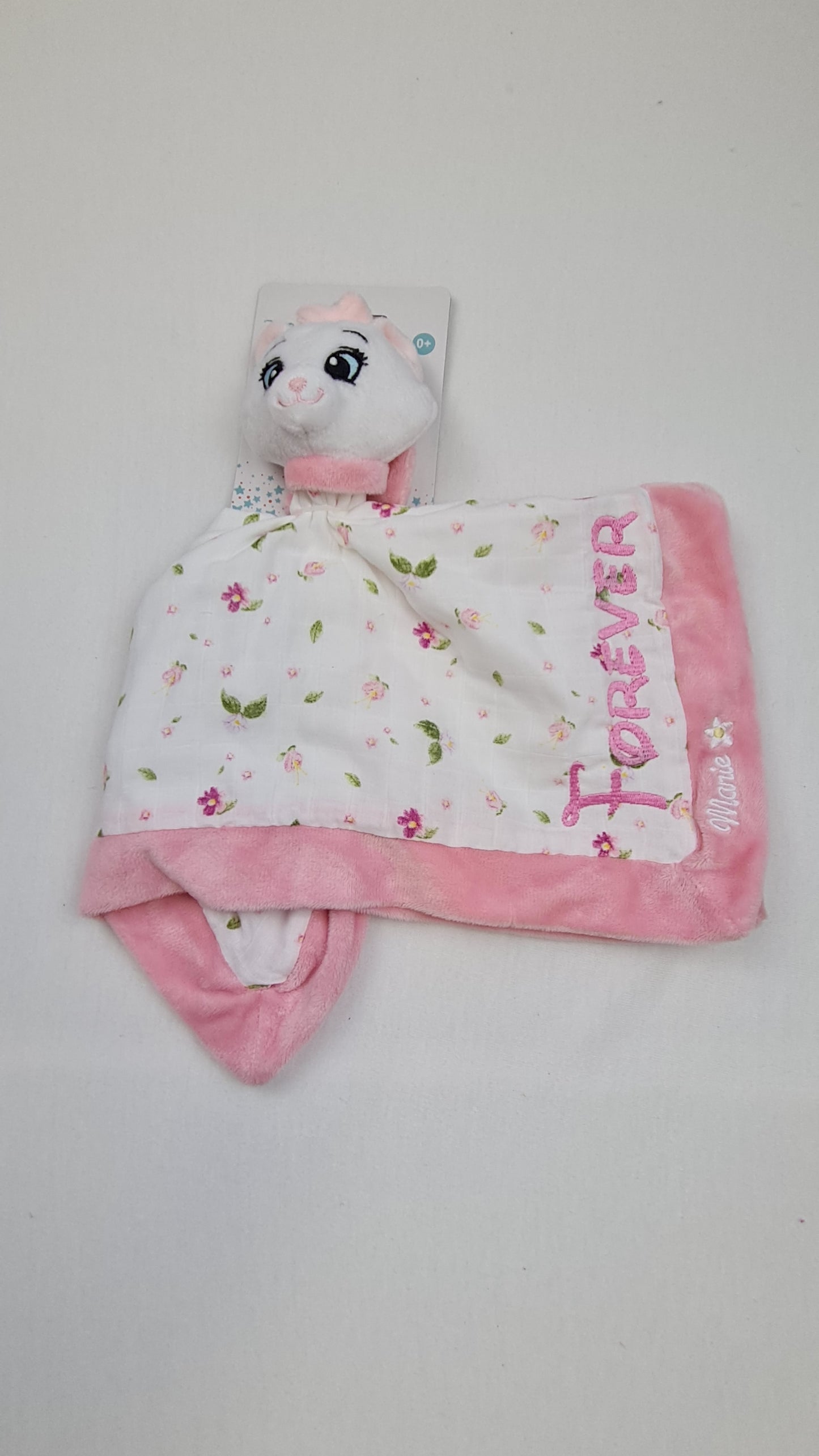 Doudou Mouchoir Disney Marie Fleurs Personnalisé | 40cm