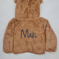 Veste Polaire Enfant -Brun Camel- | Message Brodé | De 6 à 18 mois