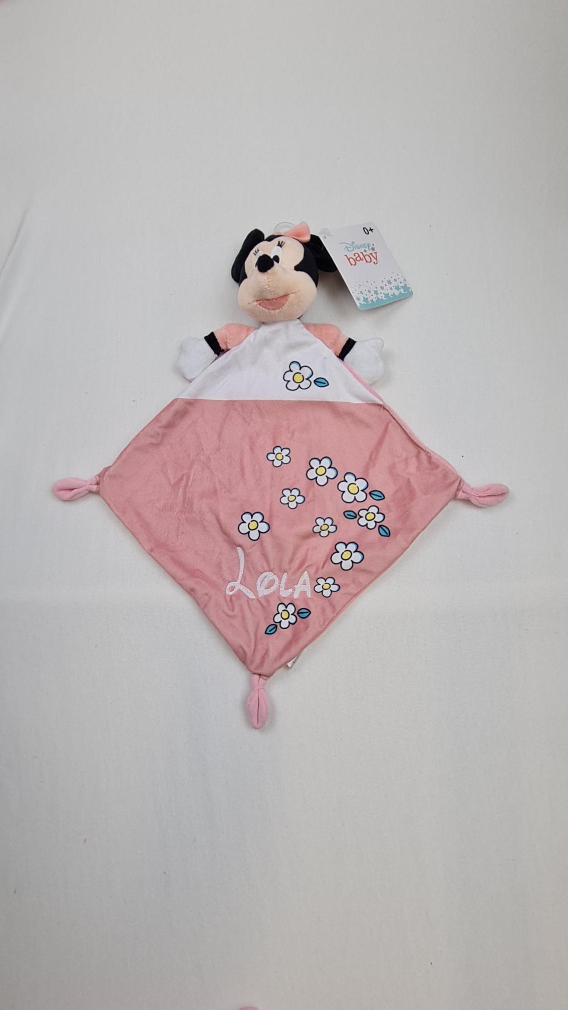 Doudou Minnie Fleurs Personnalisé 25cm | Disney Baby