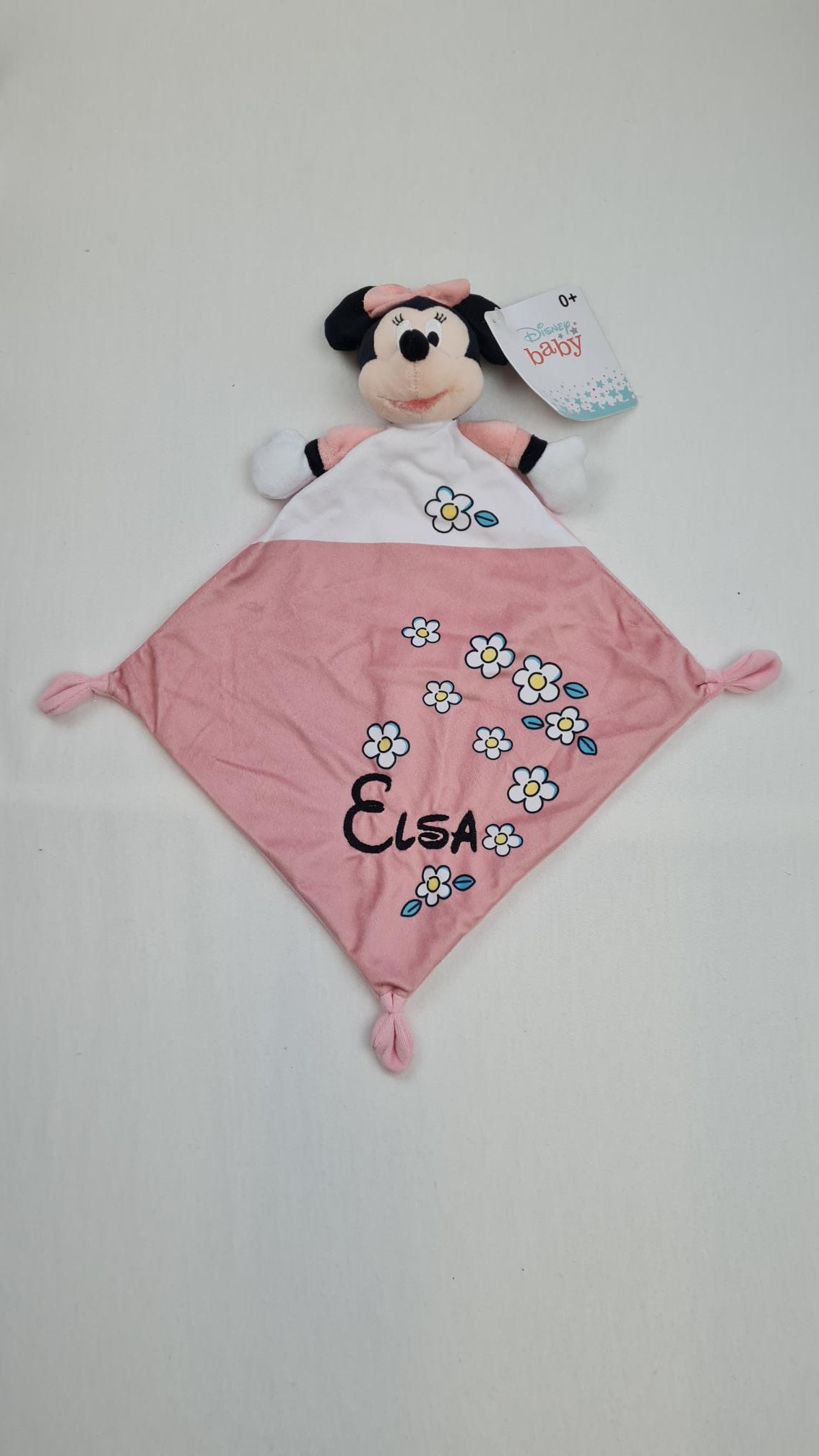 Doudou Minnie Fleurs Personnalisé 25cm | Disney Baby