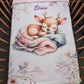 Couverture Plaid Bébé | Biche Rose Endormie | 70cm x 95cm | A Personnaliser