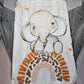 Couverture Plaid Bébé Eléphant | 70cm x 95cm | Couleur minky au choix