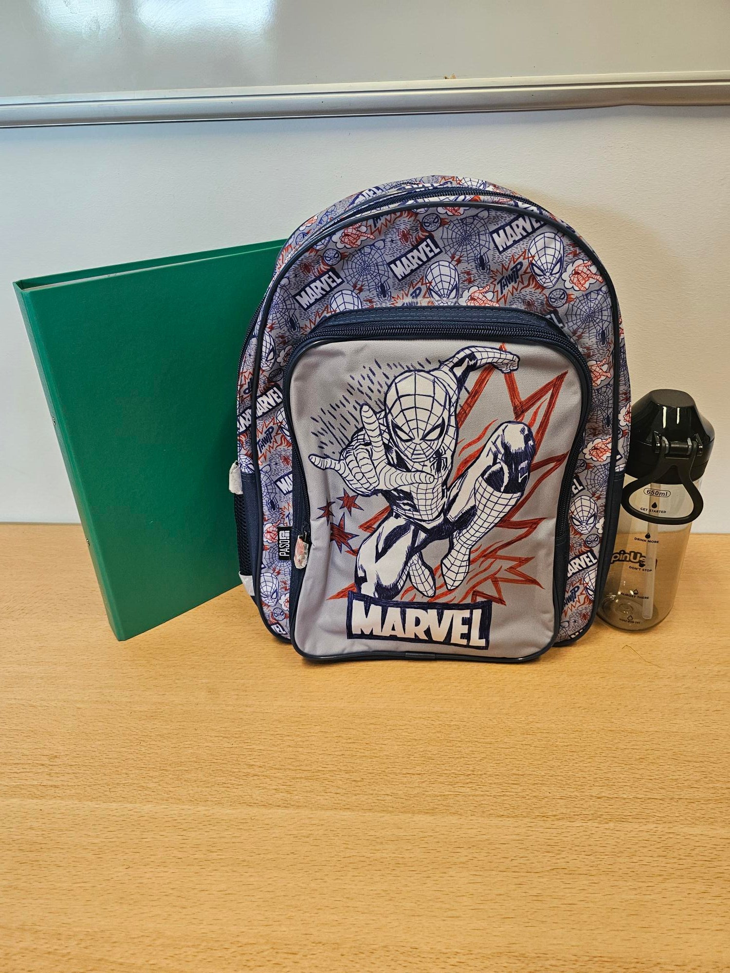 Sac à Dos Enfant Premium 38cm | Spiderman Blanc | 2 Compartiments