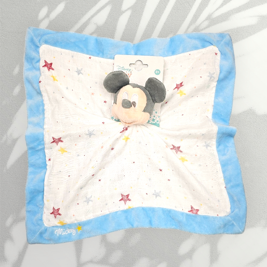 Doudou Mouchoir Disney Mickey Bleu Personnalisé | 40cm