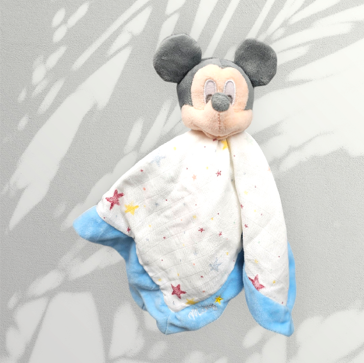 Doudou Mouchoir Disney Mickey Bleu Personnalisé | 40cm