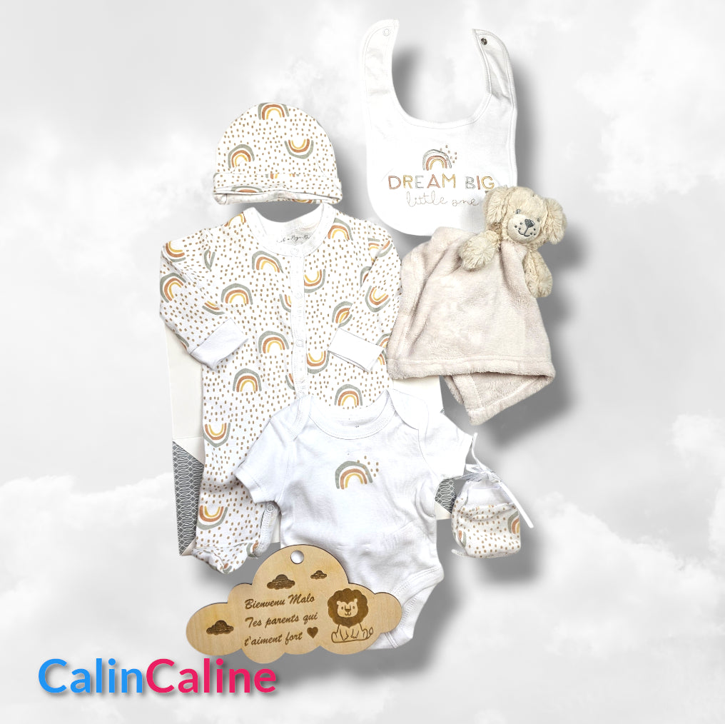 Kit de naissance 6 pièces Arc-En-Ciel | 3 tailles | A personnaliser