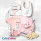 Kit de naissance 6 pièces Arc-En-Ciel Rose Saumon | 3 tailles | A personnaliser