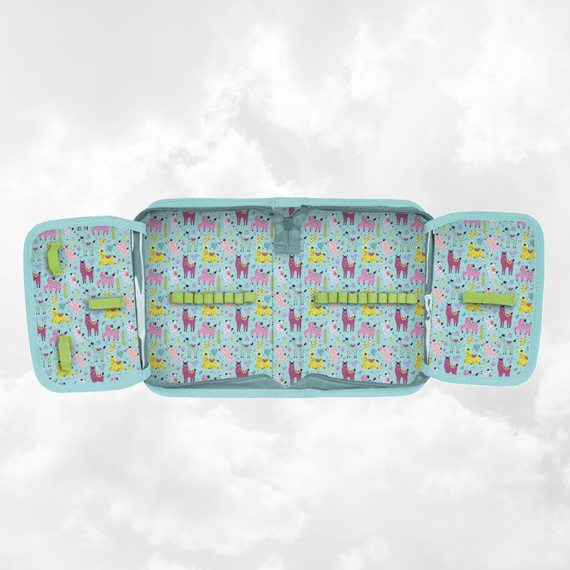 Plumier enfant 19cm | Lama Cyan | Sans ustensiles