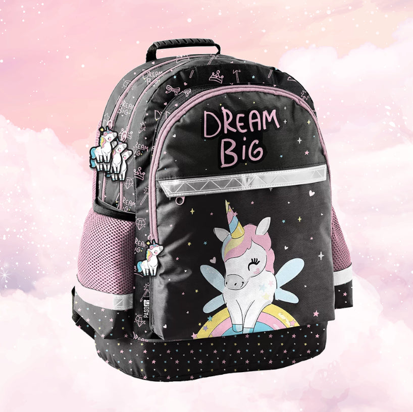 Sac à Dos Enfant Premium 42cm | Licorne Arc-En-Ciel