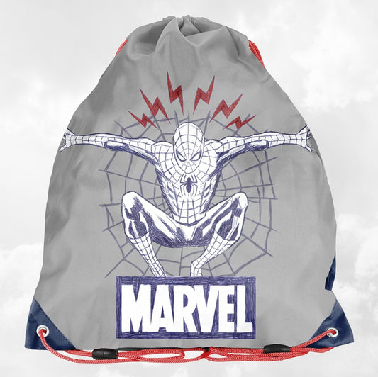 Sac de gym | Sac à chaussures Enfant 45cm | Spiderman Blanc