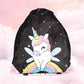 Sac de gym | Sac à chaussures Enfant 38cm | Licorne Arc-En-Ciel