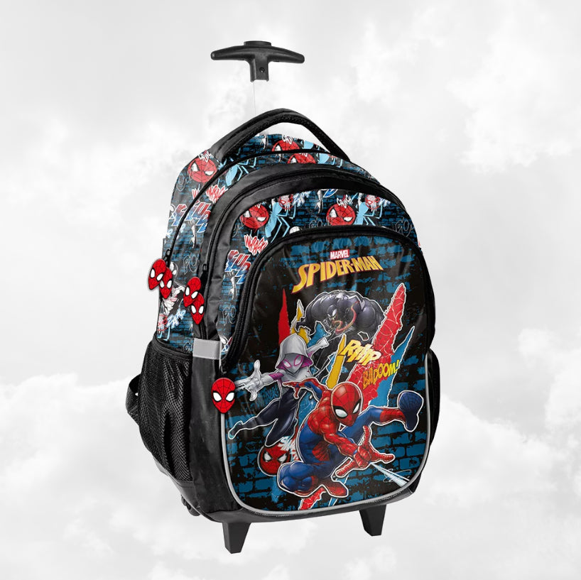 Sac à Dos Premium à Roulette 48cm | Spiderverse | Trolley 3 Compartiments | A4