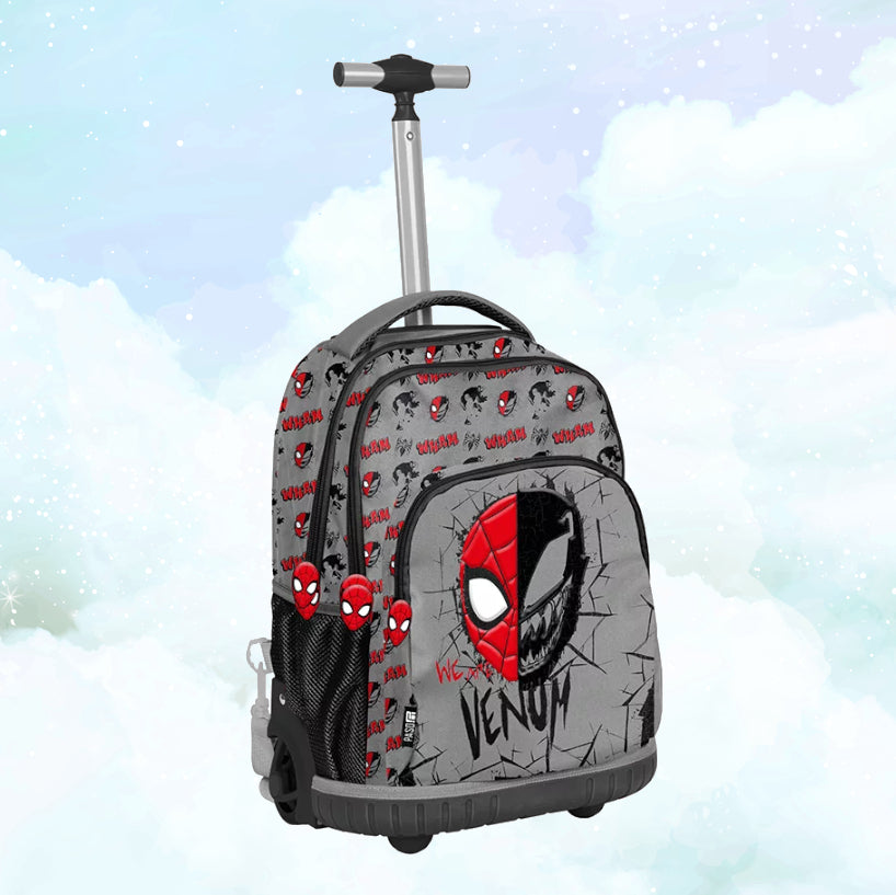 Sac à Dos Premium à Roulette 48cm | Spiderman Venom | Trolley 3 Compartiments | A4