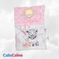 Pack Bébé Personnalisé | Couverture + Doudou 30cm + Protège carnet assortis | Fille | Coton