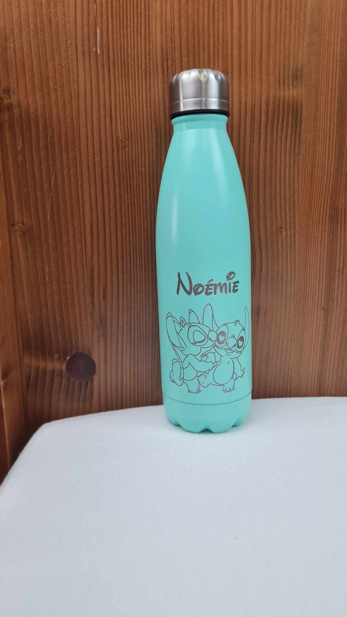 Gourde en Acier Inox 750 ml | Vert Turquoise | Gravure Personnalisée