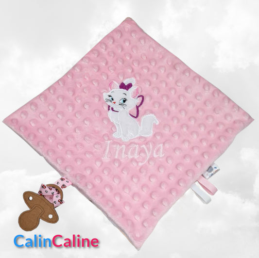 Créez Votre Doudou Minky Carré Personnalisé | 30cm | Fille