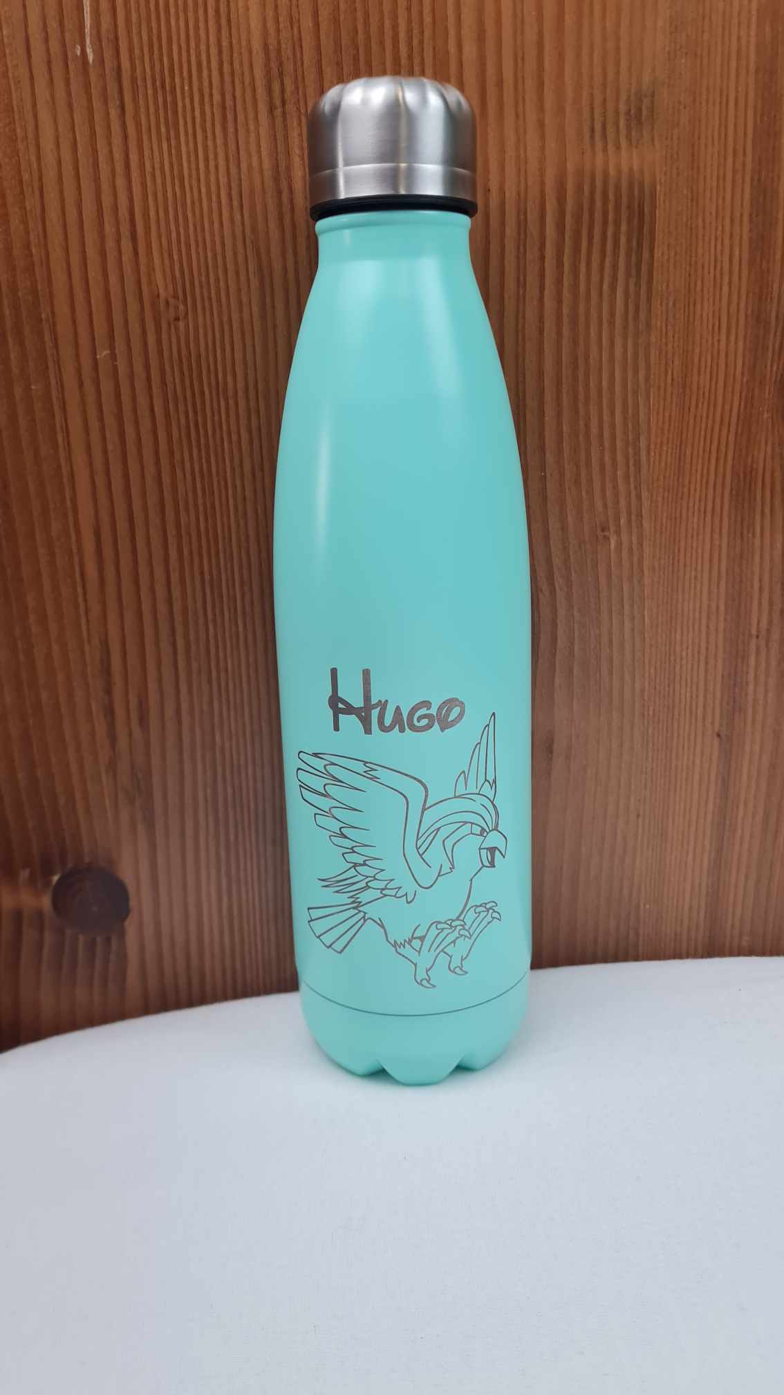 Gourde en Acier Inox 750 ml | Vert Turquoise | Gravure Personnalisée