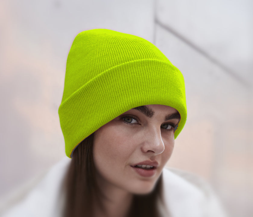 Bonnet Rabat Avec Prénom Brodé | Taille Unique | Citron Vert