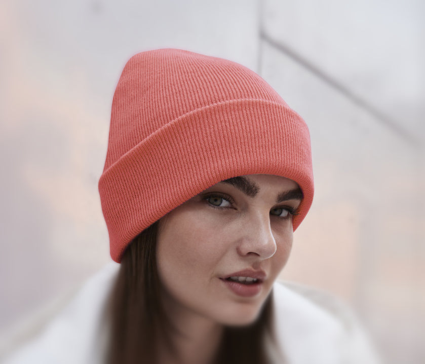 Bonnet Rabat Avec Prénom Brodé | Taille Unique | Rose Corail