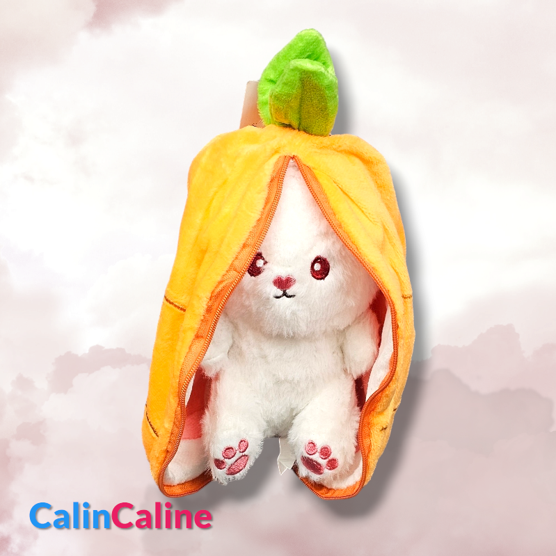 Peluche Carotte Lapinou 25cm | Personnalisé avec prénom