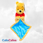 Doudou Peluche Winnie Cyan 25cm | Mouchoir Personnalisé