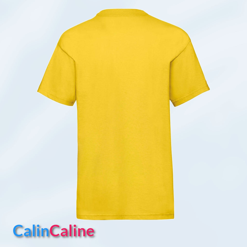 Tshirt Jaune Enfant A Personnaliser | De 3 à 8 ans | Avec Prénom Brodé